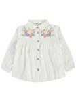 Civil Girls Çiçek Nakışlı 2-5 Yaş Gömlek - Ekru2-3 Yaş