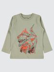 Civil Boys Geometrik Dino Baskılı 2-5 Yaş Sweatshirt - Gri2-3 Yaş