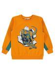 Civil Boys Dinozor Baskılı 2-5 Yaş Sweatshirt - Turuncu3-4 Yaş
