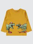 Civil Boys Dino Baskılı 2-5 Yaş Sweatshirt - Hardal2-3 Yaş