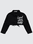 Civil Girls Good Vibes Only Baskılı 2-5 Yaş Gömlek - Siyah3-4 Yaş