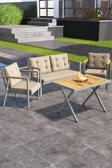 Sierra 2+1+1 Metal İskeletli Suya Dayanıklı Bahçe Balkon Mobilya Takımı Cafe, Salon Koltuk Takımı