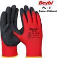 Beybi Nitril Poly PL9 10 Kırmızı Siyah İş Eldiveni 12li Paket Camcı Eldiveni