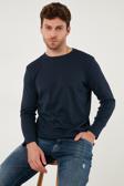 Buratti Pamuklu Slim Fit Bisiklet Yaka Basic Erkek Sweat 59050741 İNDİGO