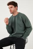 Buratti Streç Pamuklu Relaxed Fit Bisiklet Yaka Erkek Sweat 5901210 HAKİ