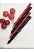 Köktekin Shop Siyah Kırmızı Renk Kokulu Konik Şamdan Mum - 4'Lü Set