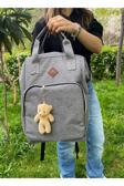 Tiny Wood Gri Anne Bebek Bakım Çantası | Sıvı Geçirmez, Termoslu, Çok Gözlü Sırt Çantası