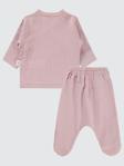 Civil Baby Ayıcık Baskılı Zıbın Takımları - Pembe0-1 Ay