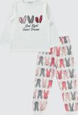 Civil Girls Büyük Tavşan Empirme 10-13 Yaş Pijama Takımı - Ekru10-11 Yaş