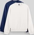 Standart Fit Basic O Yaka 2li Paket Ekru-Parlament Erkek Sweatshirt - 88053