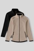 Rahat Form Dik Yaka 2li Paket Siyah-Koyu Bej Kadın Polar Sweatshirt - 97173