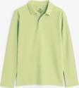 Açık Yeşil Polo Yaka Basic Uzun Kollu Erkek Çocuk T-Shirt - 11170