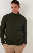 Buratti Pamuklu Slim Fit Yarım Fermuarlı Dik Yaka Erkek Sweat 5905400 HAKİ