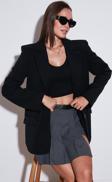Lela Relaxed Fit Mono Yaka Cepli Blazer Bayan Ceket 611BC00132 SİYAH