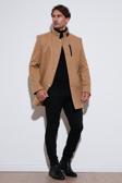 Buratti Slim Fit Düğmeli Dik Yaka Kaşe Erkek Kaban 5840099 CAMEL