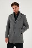 Buratti Slim Fit Apaş Yaka Astarlı Kaşe Erkek Kaban 584K1217 AÇIK GRİ
