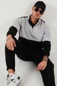 Buratti Renk Bloklu Regular Fit Yarım Fermuarlı Dik Yaka Erkek Sweat 5905719 SİYAH
