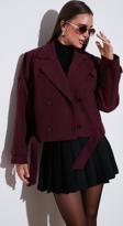 Lela Pamuklu Regular Fit Yumuşak Dokulu Kaşe Kısa Bayan Kaban 6810286 BORDO