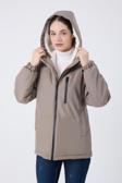 Spor Kadın Kürklü Su Ve Rüzgar Geçirmez Kapüşonlu Mont & Kaban & Parka