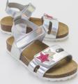 mnpc Kız Çocuk Gümüş Hakiki Deri Günlük Çocuk Sandalet