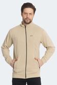 Slazenger KAGISONA Erkek Fermuarlı Dik Yaka Cepli Bej Sweatshirt