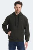 Slazenger KICKSON Erkek Kapüşonlu Cepli Haki Sweatshirt