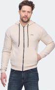 Slazenger KOZZAX Erkek Fermuarlı Kapüşonlu Cepli Kahve Sweatshirt
