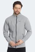 Slazenger KAGISONA Erkek Fermuarlı Dik Yaka Cepli Gri Sweatshirt
