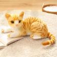 Berattoys 35 Cm Sesli Peluş Kedi Gerçek Görünümlü Miyavlayan  Oyuncak Kedi Hediyelik Peluş Oyuncak