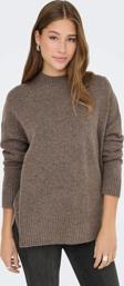 Only Kadın Onlhazel Yarım Balıkçı Oversize Yünlü Örme Kazak 15352853 Kahverengi