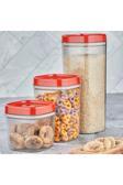 Ceronni Bonny Erzak Saklama Kabı 3lü Set 1,8Lt - 1Lt - 600Ml Kırmızı