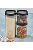 Ceronni Bonny Erzak Saklama Kabı 3lü Set 1,8Lt - 1Lt - 600Ml Siyah