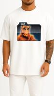 Oversize Alf Tv Series Yabancı Dizi Göğüs Tasarımlı Unisex T-Shirt