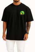 Oversize Afrika Uluslar Kupası Cep ve Sırt Tasarımlı Unisex T-Shirt