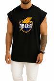 Oversize No Pain No Gain Göğüs ve Sırt Tasarımlı Atlet