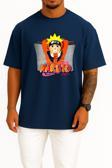 Oversize Naruto Folder Icon, Naruto Folder Icon Transparent Göğüs Tasarımlı Unisex T-Shirt