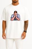 Oversize Sadness Person Depression Göğüs Tasarımlı Unisex T-Shirt