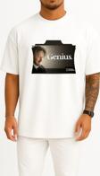 Oversize Genius Season 1 Tv Series Folder Icon, Genius Transparent Background Göğüs Tasarımlı Unisex T-Shirt