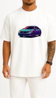 Oversize Honda Civic Fc5 Göğüs Tasarımlı Unisex T-Shirt