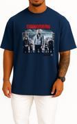 Oversize Gomorrah Series And Season Folder İcons, Gomorrah Göğüs Tasarımlı Unisex T-Shirt