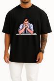 Oversize Sadness Person Depression Göğüs Tasarımlı Unisex T-Shirt