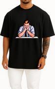 Oversize Sadness Person Depression Göğüs Tasarımlı Unisex T-Shirt