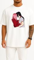 Oversize Sakura Haruno Itachi Uchiha Sasuke Uchiha Madara Uchiha Orochimaru Göğüs Tasarımlı Unisex T-Shirt