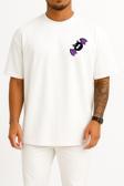 Oversize Halloween Child Cat Cep ve Sırt Tasarımlı Unisex T-Shirt