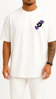 Oversize Halloween Child Cat Cep ve Sırt Tasarımlı Unisex T-Shirt