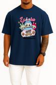 Oversize Labubu Göğüs Tasarımlı Unisex T-Shirt