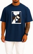 Oversize Benimle Evlen - Evet Evlenicem Göğüs Tasarımlı Unisex T-Shirt
