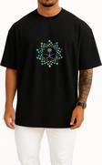 Oversize Saudi Vision 2030 Saudi Arabia Logo Business Göğüs Tasarımlı Unisex T-Shirt
