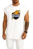 Oversize No Pain No Gain Göğüs ve Sırt Tasarımlı Atlet