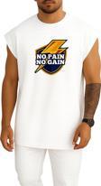 Oversize No Pain No Gain Göğüs ve Sırt Tasarımlı Atlet